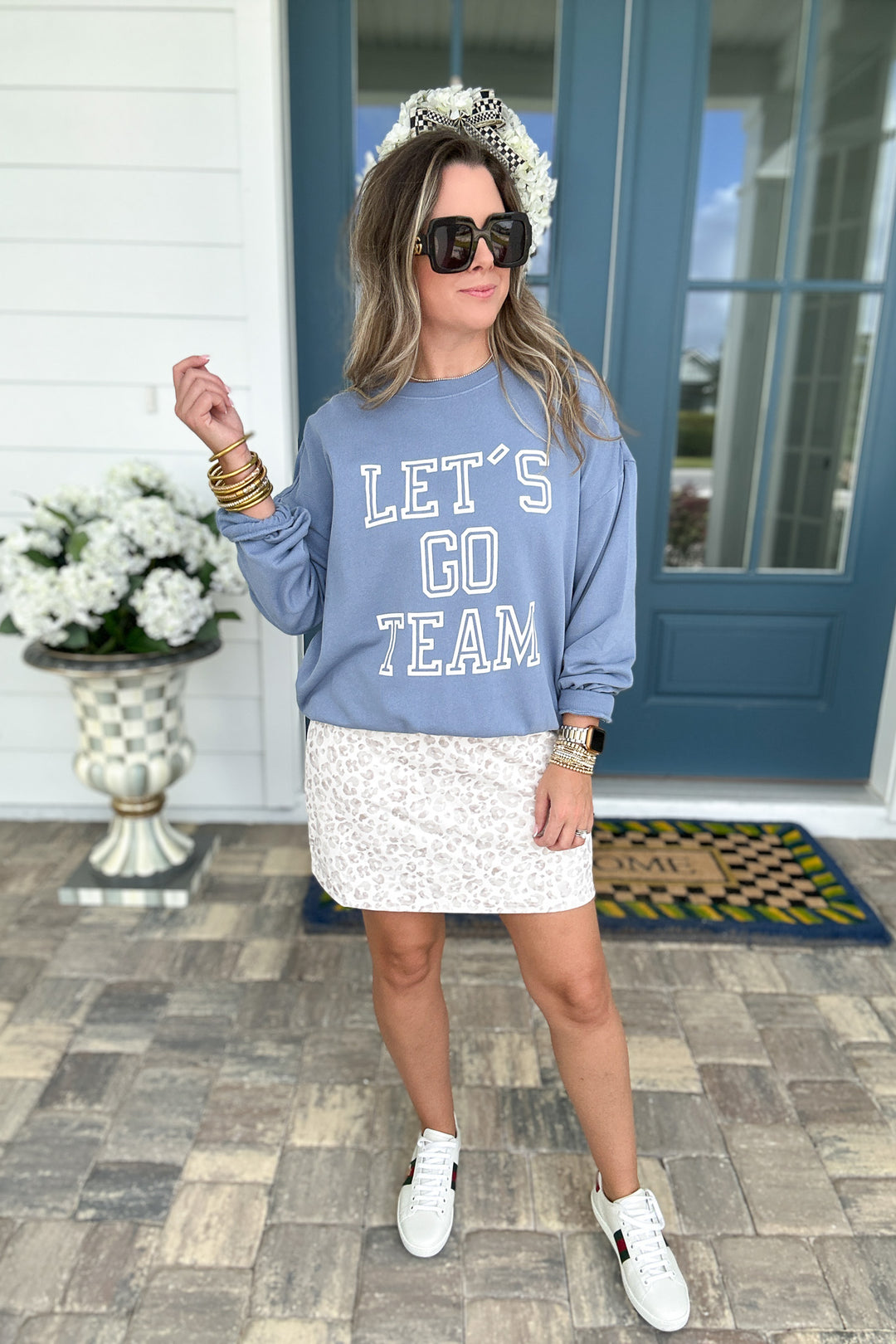 Z Supply: Go Team Sunday Sweatshirt - Storm Cloud