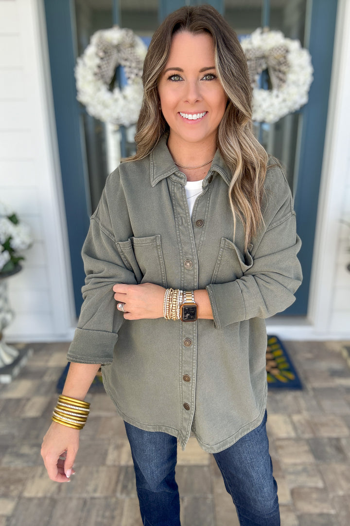 Z Supply: All Day Knit Jacket - Hunter Green