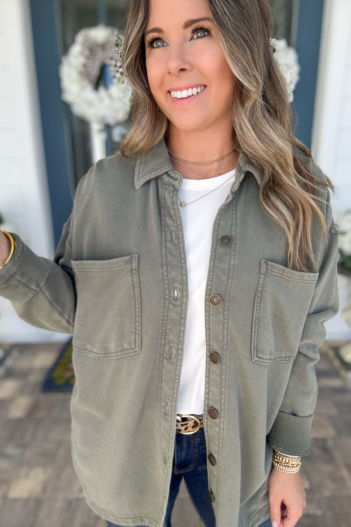 Z Supply: All Day Knit Jacket - Hunter Green