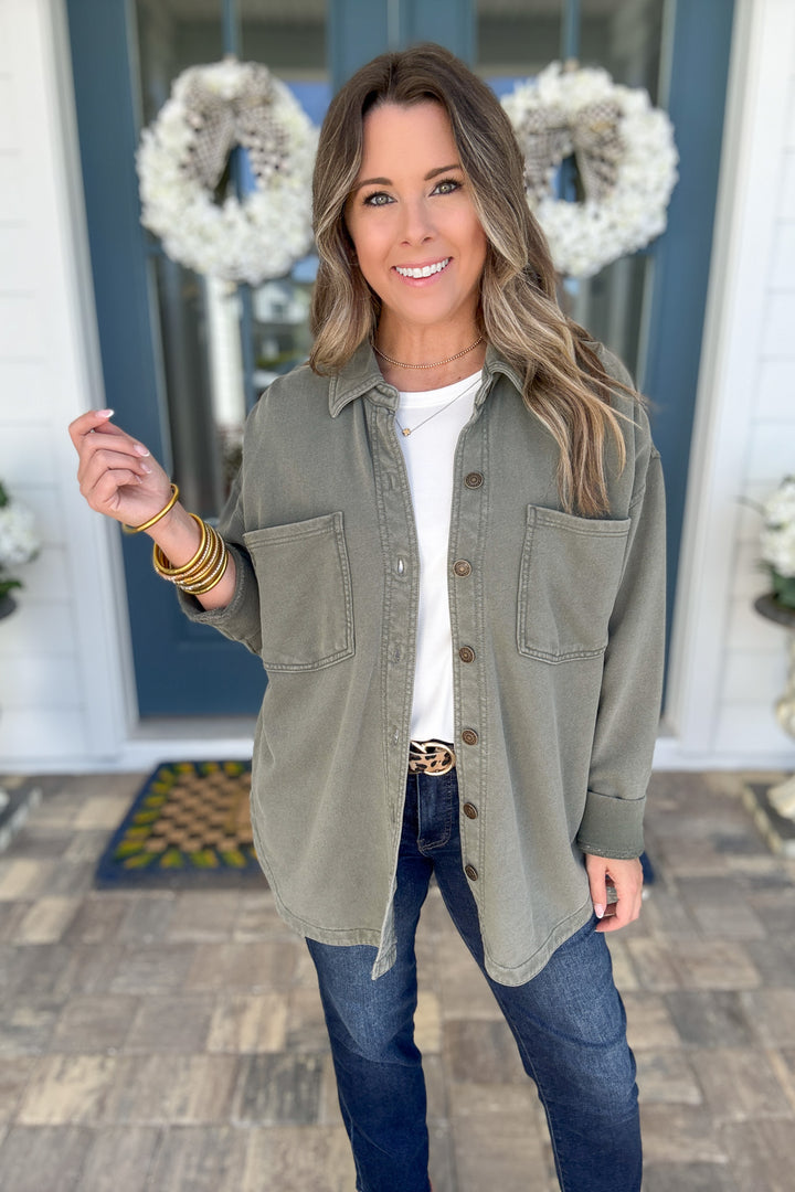 Z Supply: All Day Knit Jacket - Hunter Green