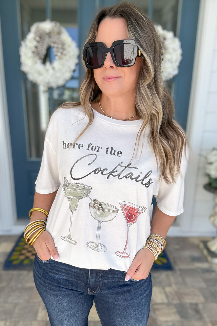 Z Supply: Cocktails City Tee - Sea Salt