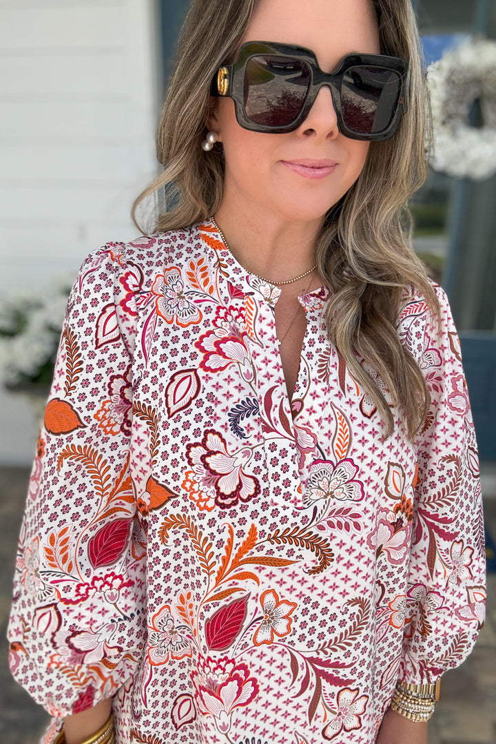 Hendry Floral Ruffle Shift Dress