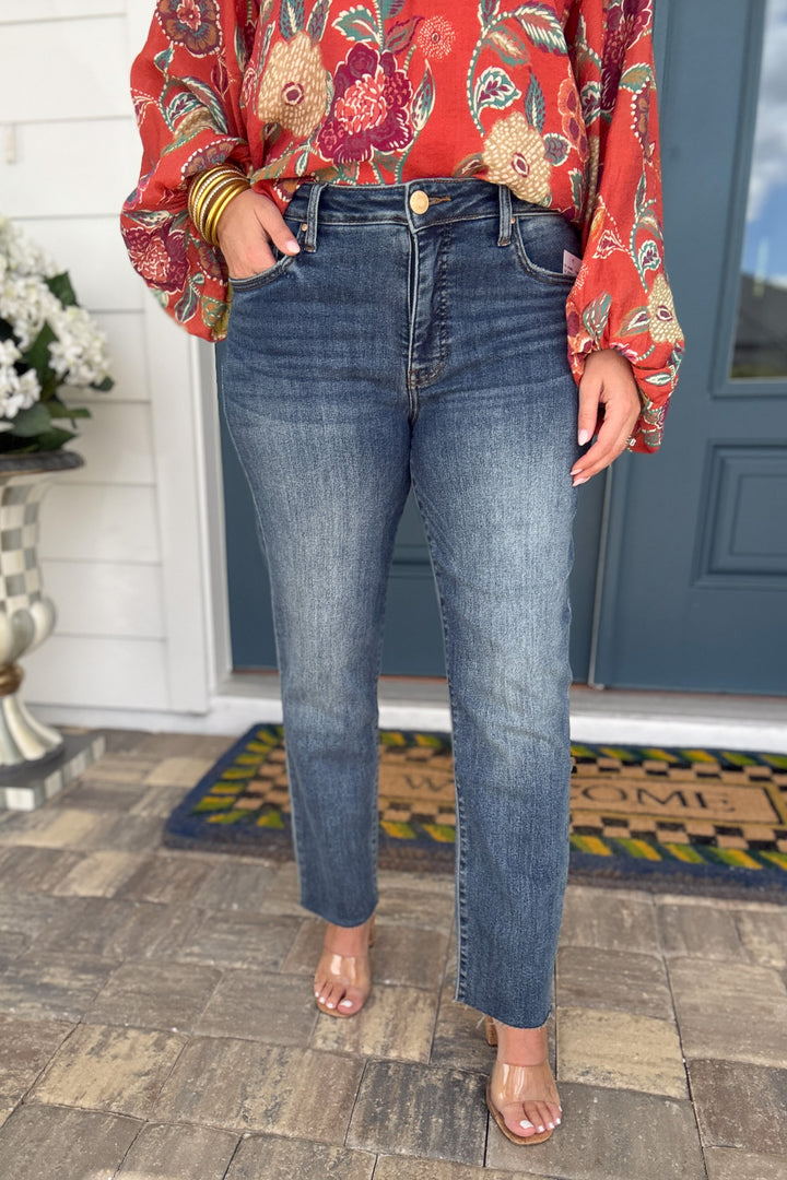 KUT: Reese High Rise Ankle Straight - Intution