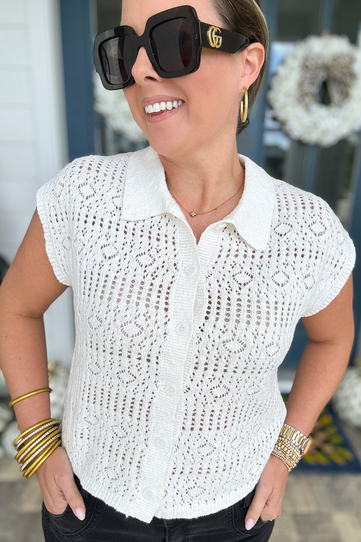 Z Supply: Kinsley Sweater Top White