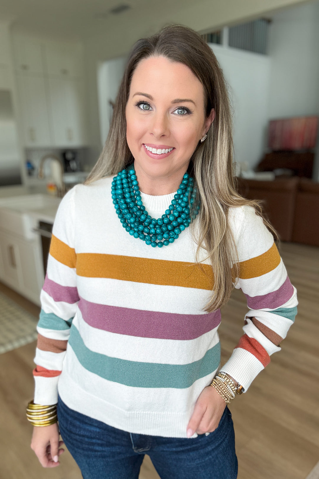 The Skye Rainbow Stripe Sweater