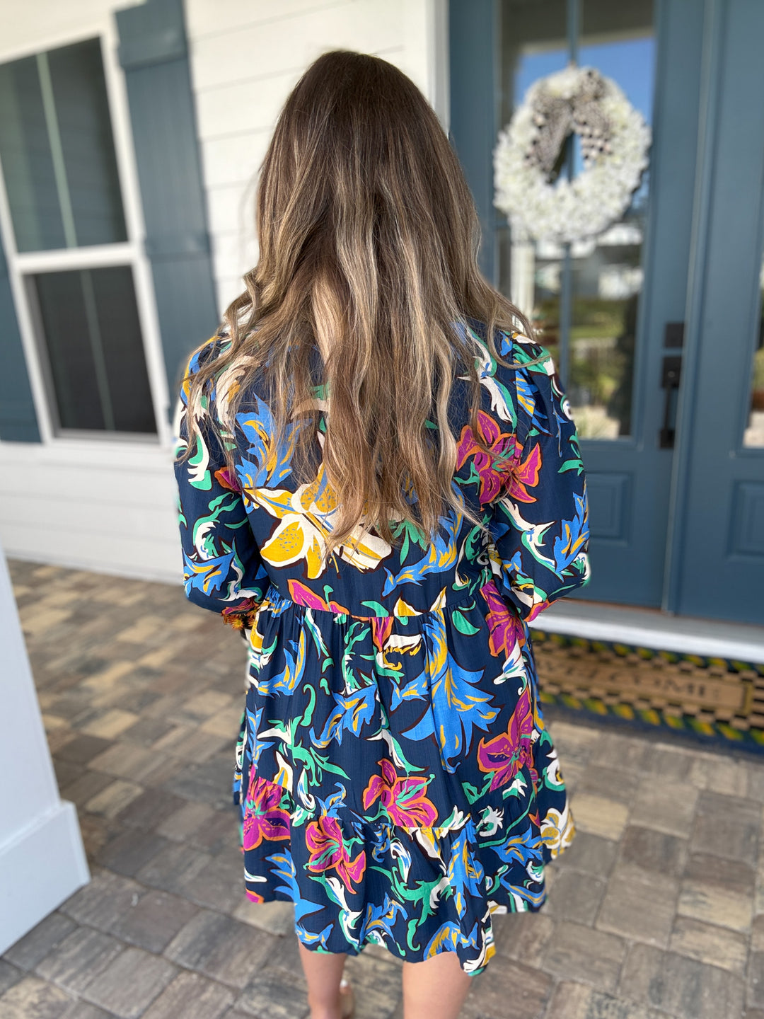 Tropic Like It’s Hot Tiered Mini Dress