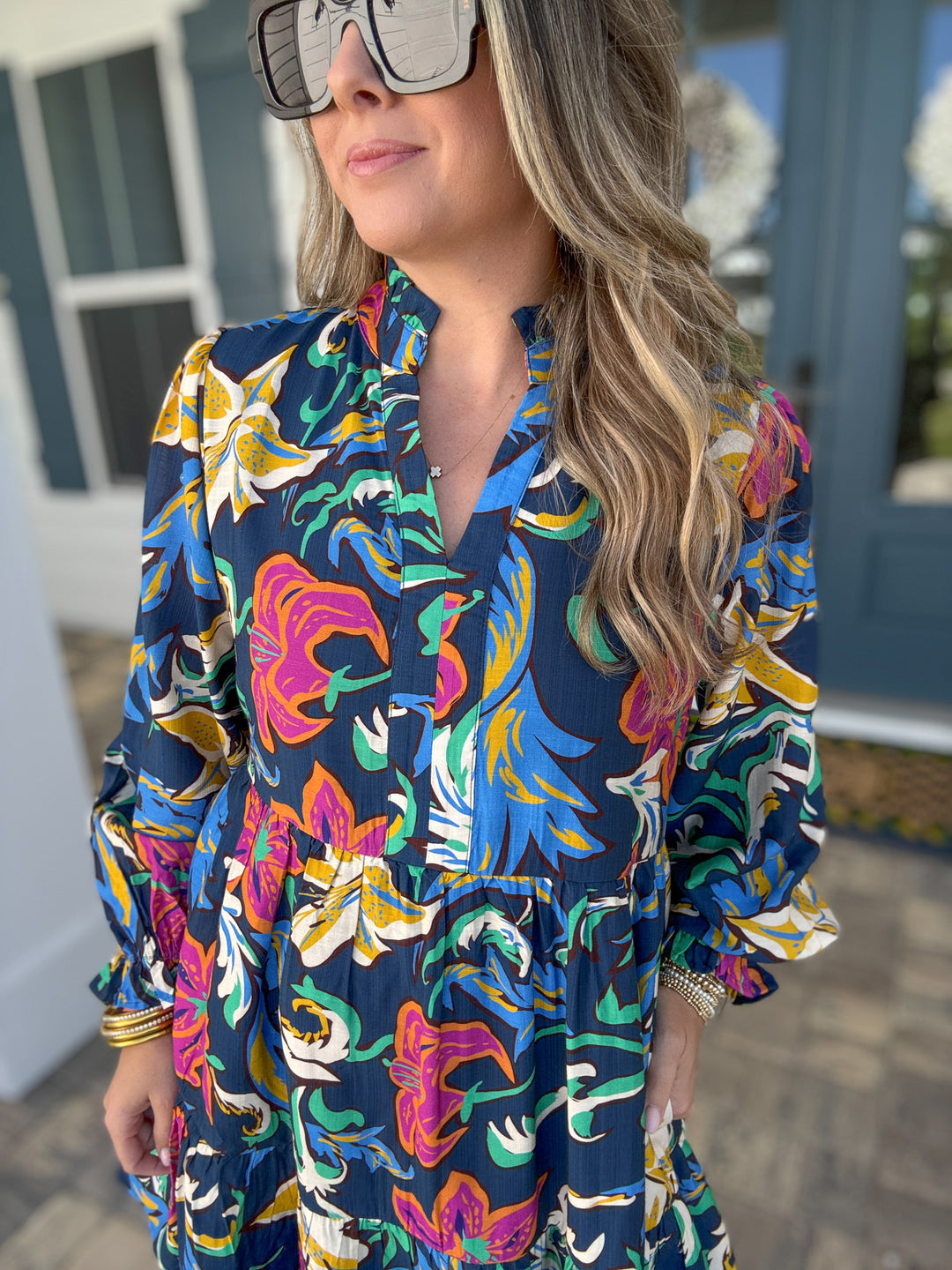 Tropic Like It’s Hot Tiered Mini Dress