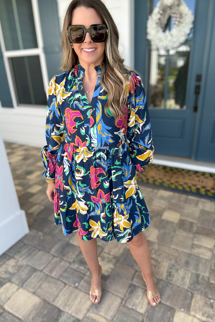 Tropic Like It’s Hot Tiered Mini Dress