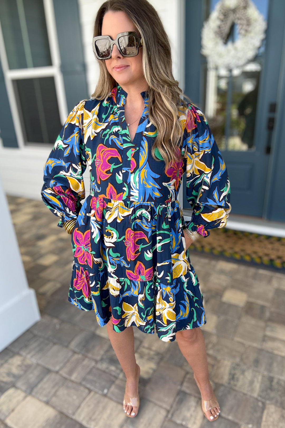 Tropic Like It’s Hot Tiered Mini Dress