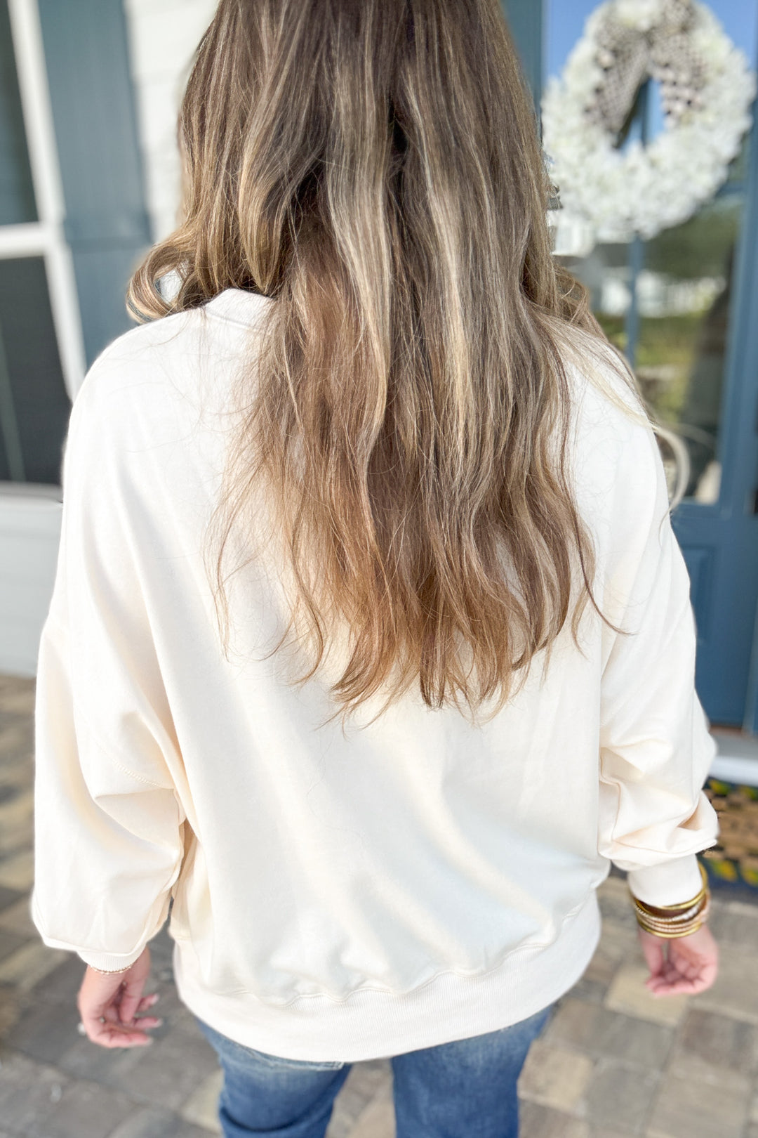 Gobble Gobble Oversized Sweater - Cream