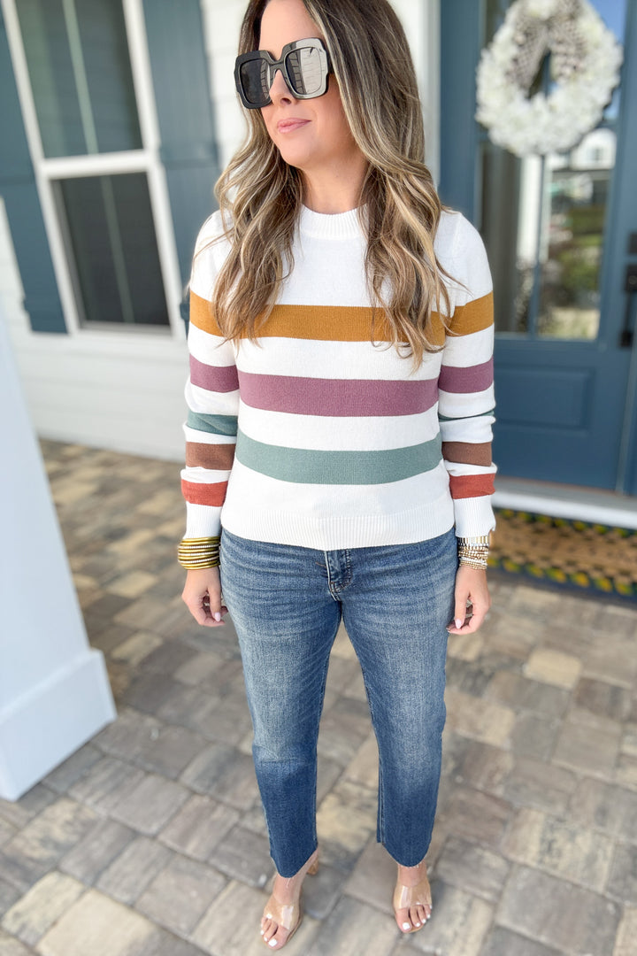 The Skye Rainbow Stripe Sweater