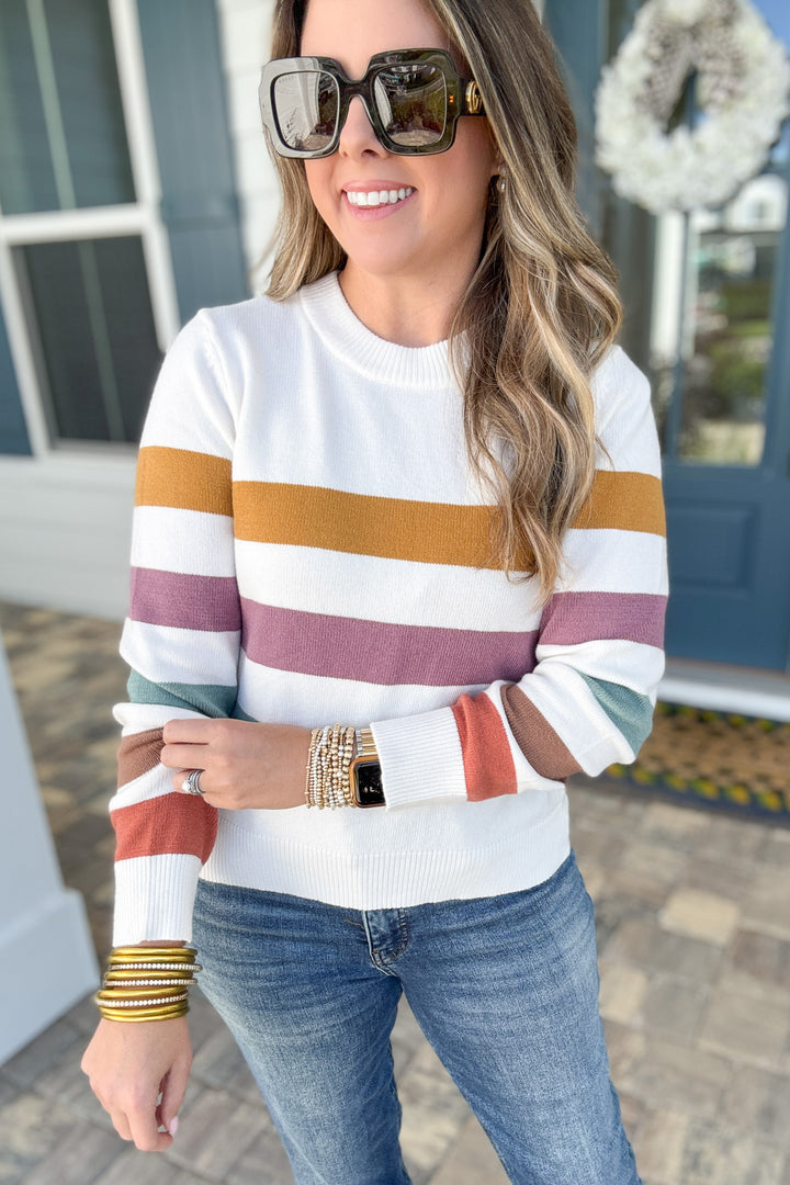 The Skye Rainbow Stripe Sweater