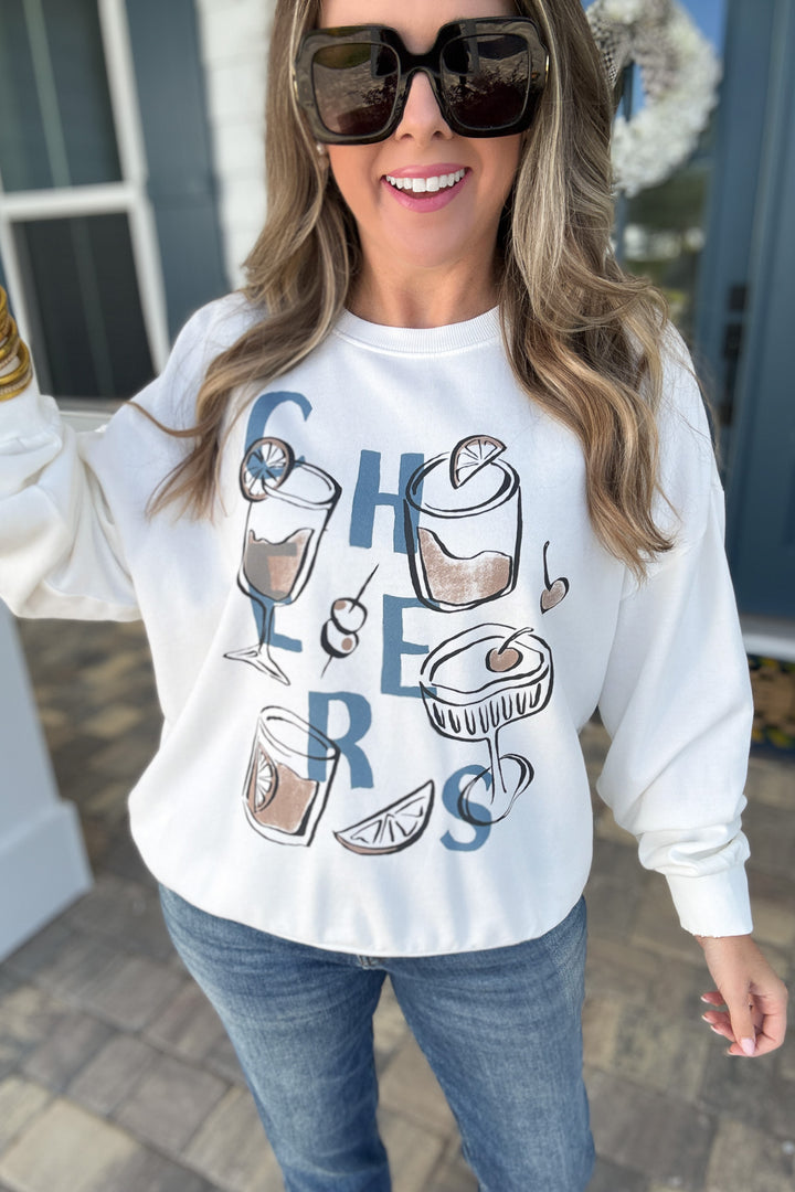 Z Supply: Cheers Sunday Sweatshirt -  Sea Salt
