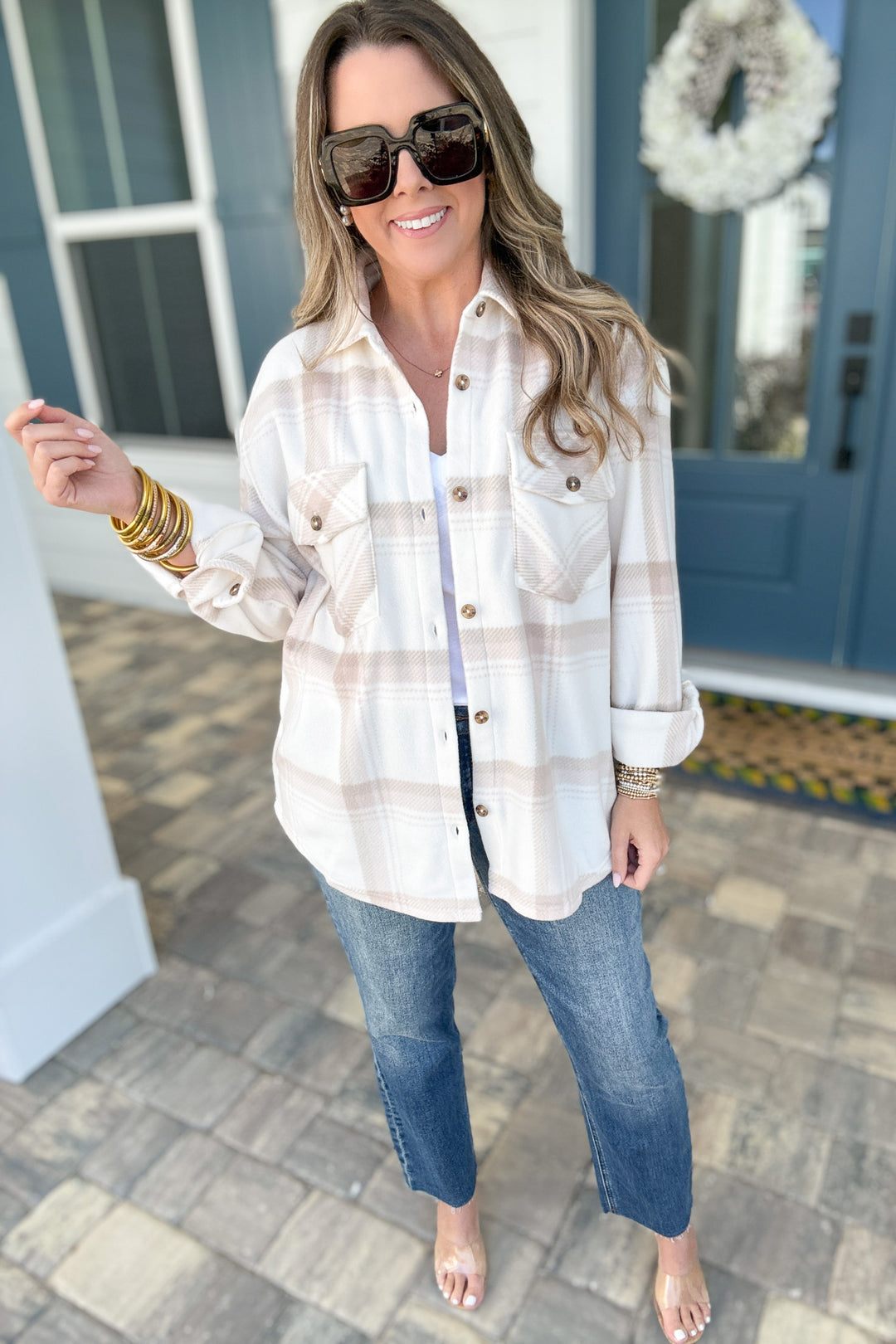 Z Supply: Hiker Two Toned Fleece Jacket - Smokey