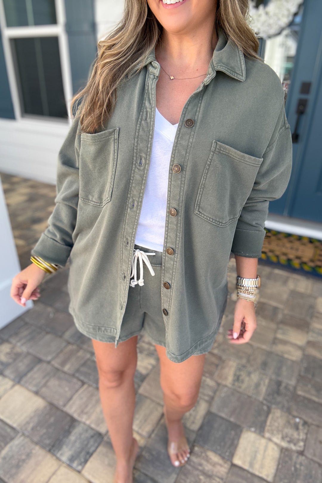 Z Supply: All Day Knit Jacket - Hunter Green