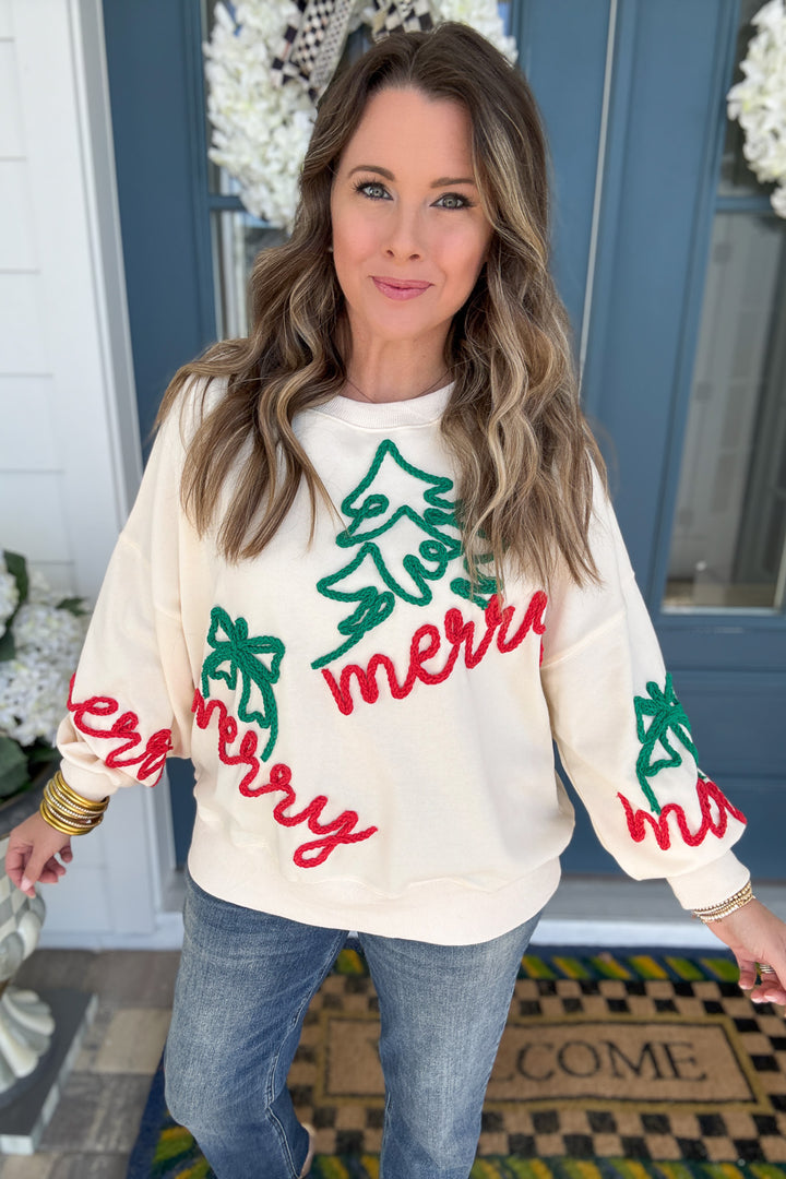 Cream Merry Oversized Sweater