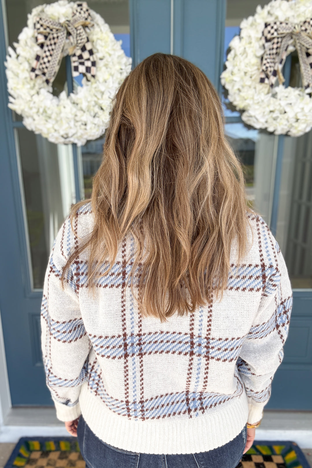 Z Supply: Junction Plaid Sweater - Natural