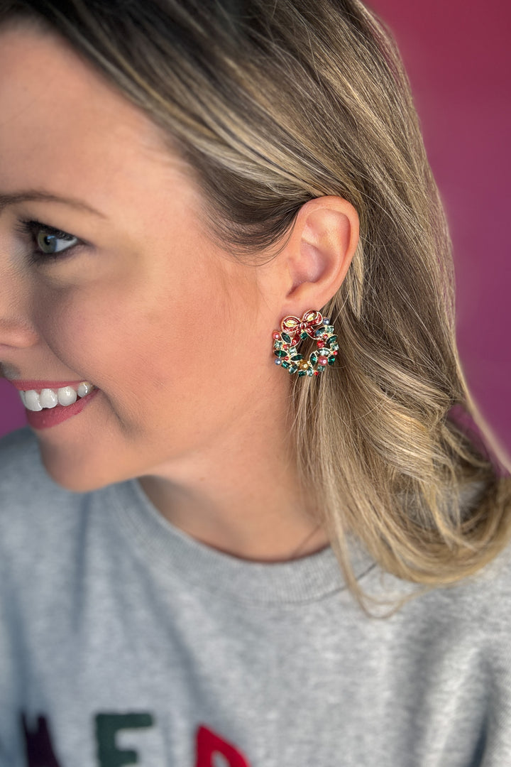Sparkle Wreath Stud Earring