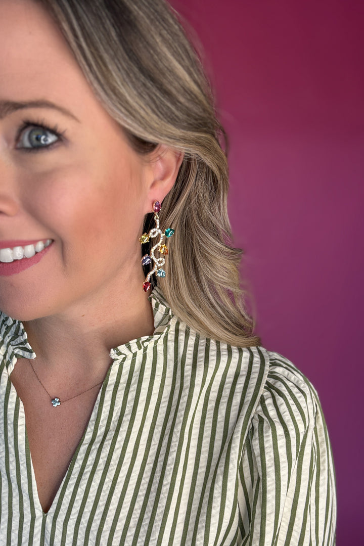 Light Bulb Rhinestone Earring