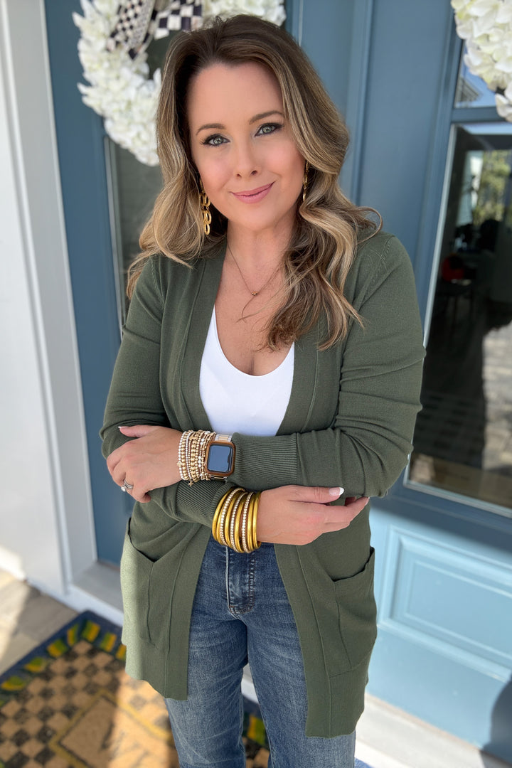 Montecito Cardigan - Green