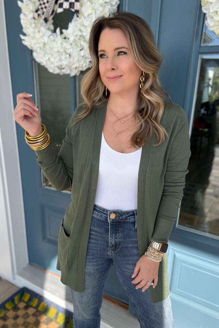 Montecito Cardigan - Green