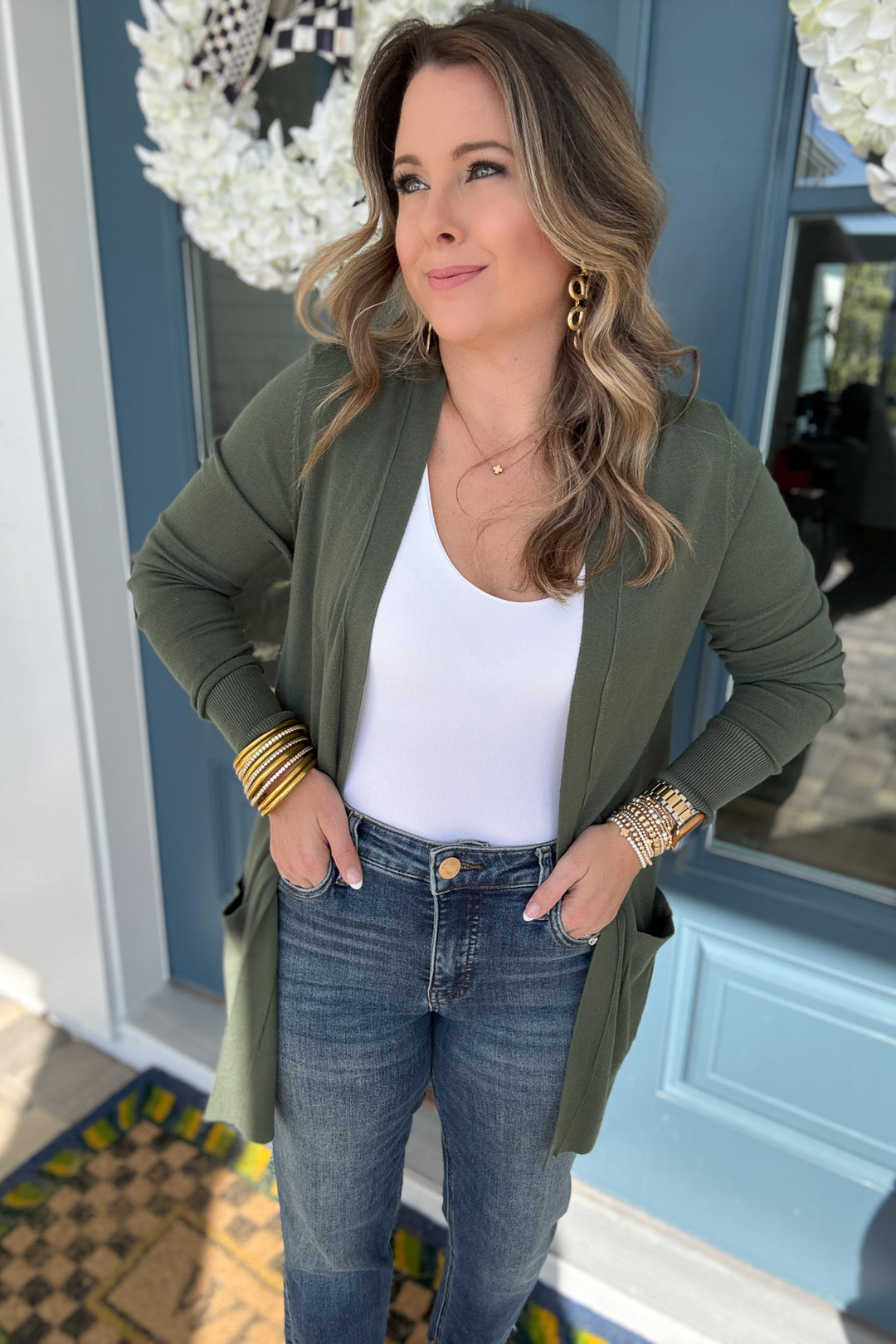 Montecito Cardigan - Green