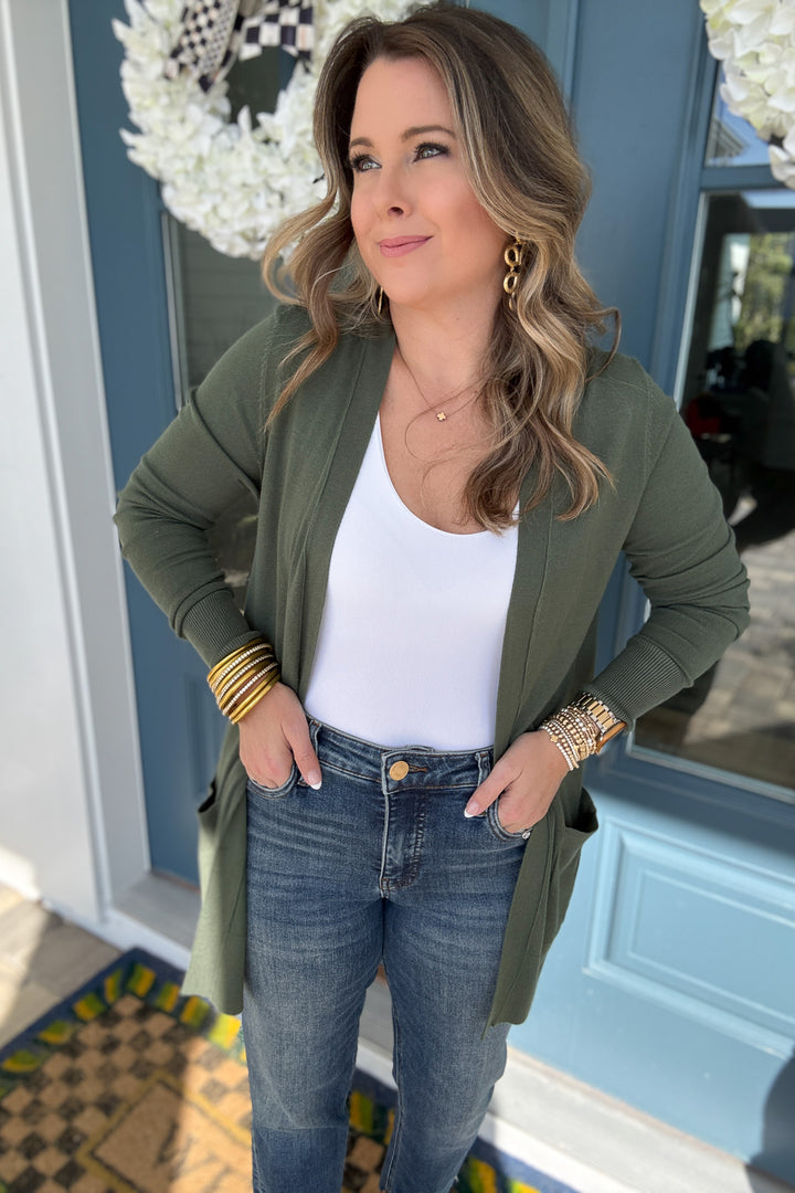 Montecito Cardigan - Green