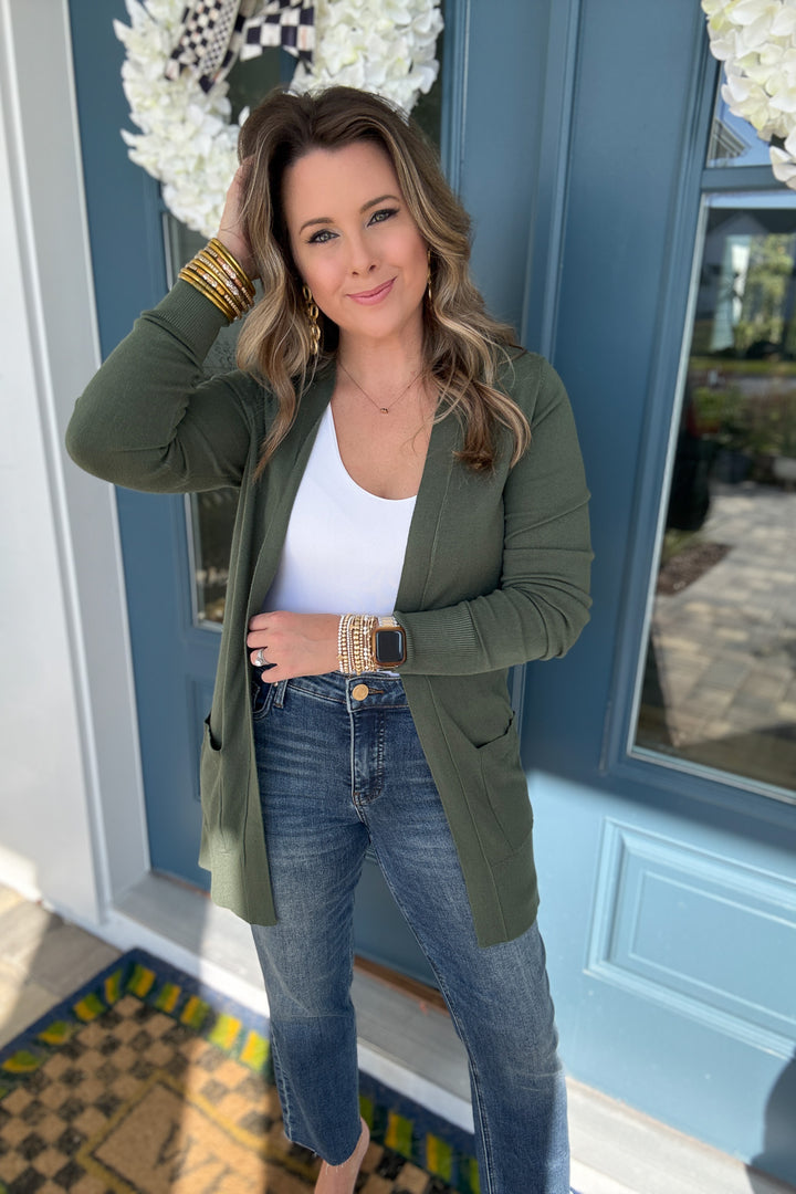 Montecito Cardigan - Green