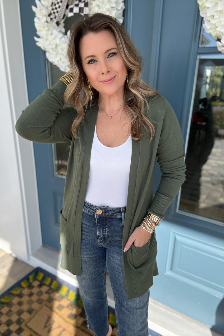 Montecito Cardigan - Green