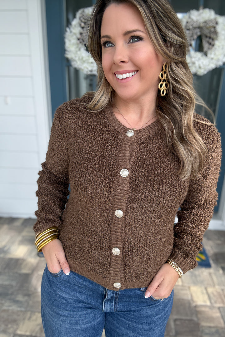 Z Supply: Maxie Fluffy Cardigan Root Beer