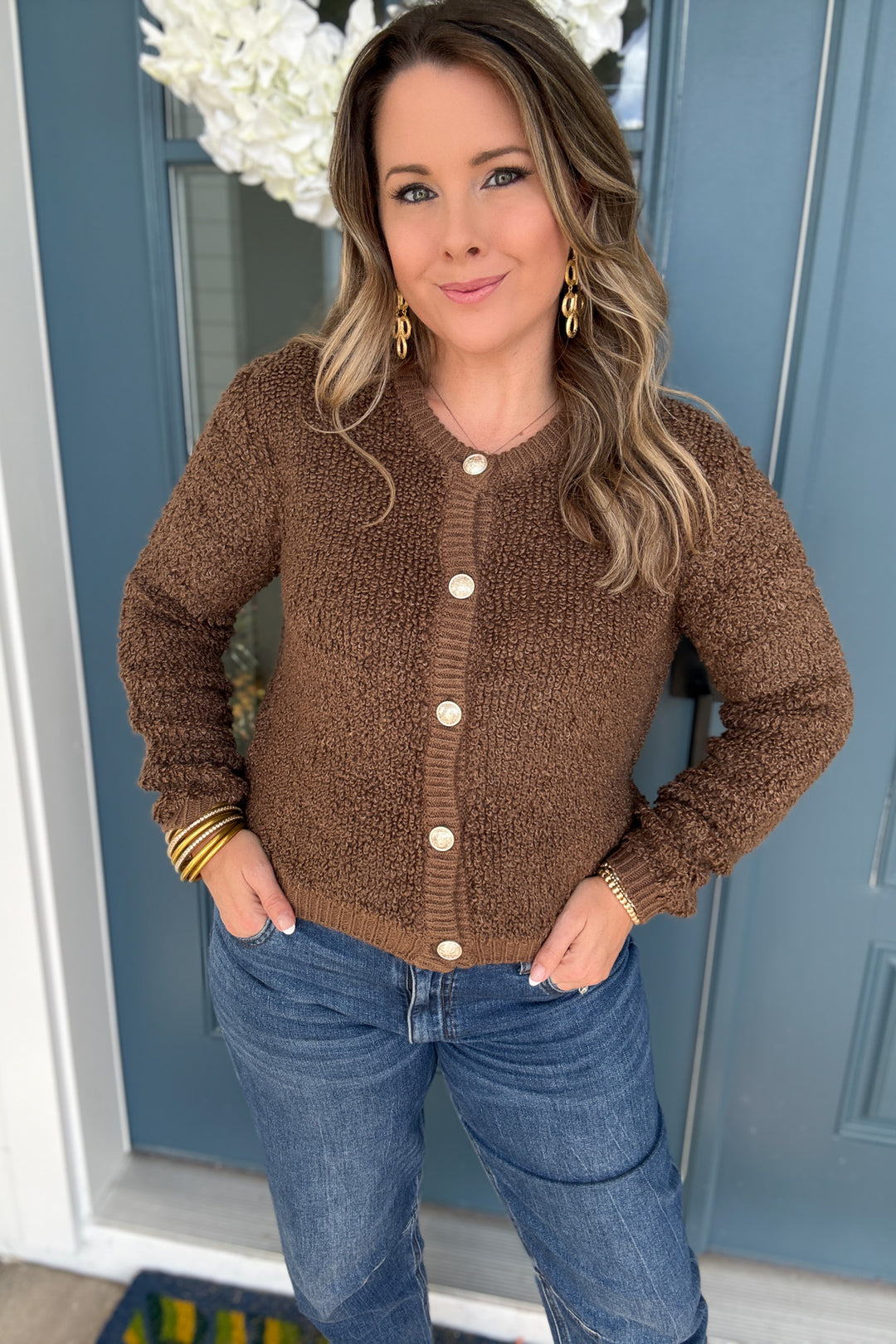 Z Supply: Maxie Fluffy Cardigan Root Beer