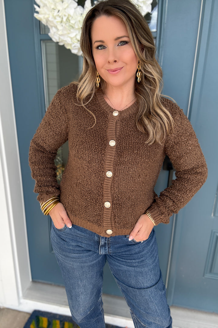 Z Supply: Maxie Fluffy Cardigan Root Beer