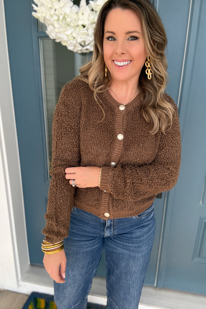 Z Supply: Maxie Fluffy Cardigan Root Beer