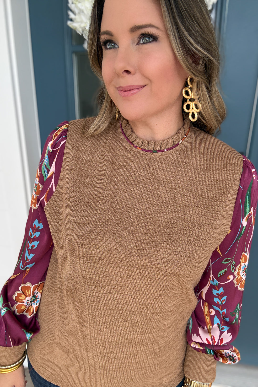 THML: Sweet Gift Silk Sleeve Top