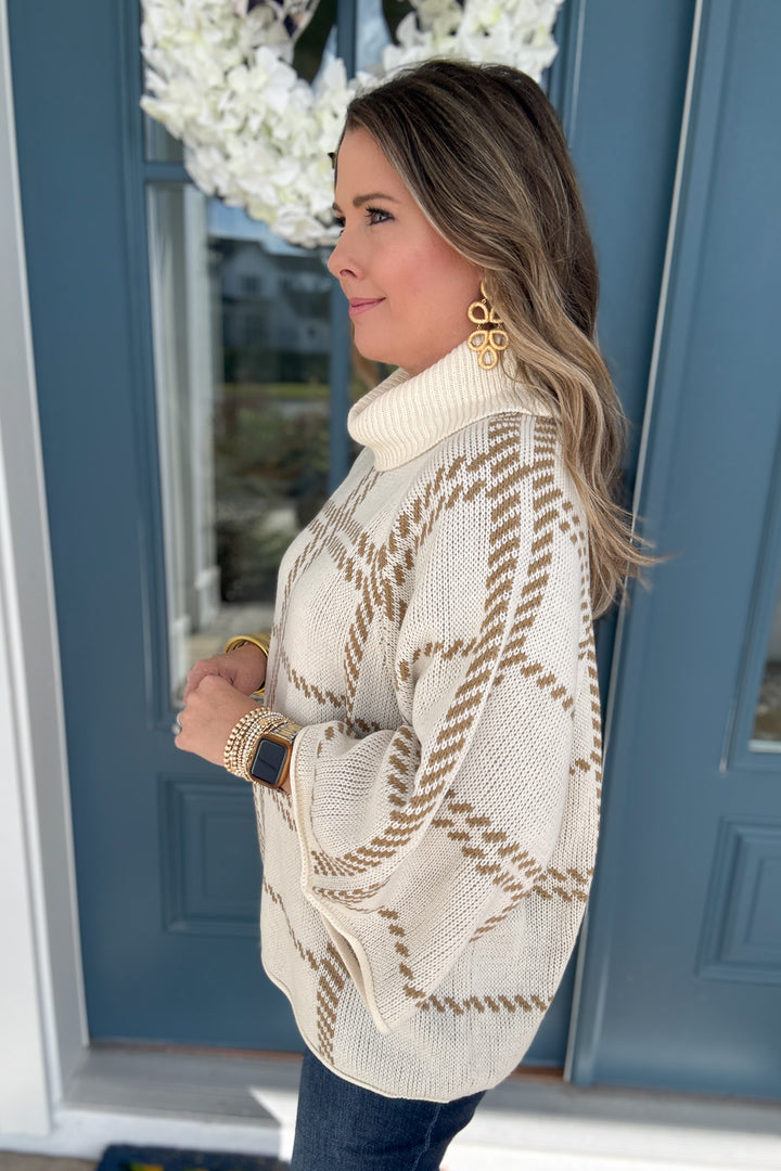 Cozy Classic Plaid Knit Sweater