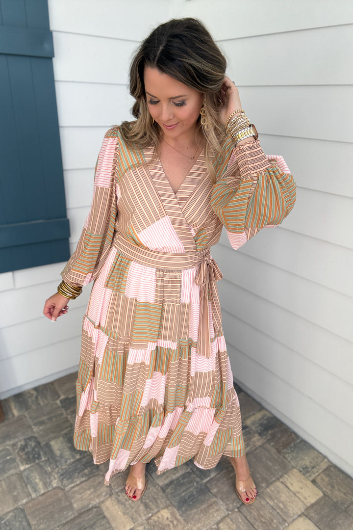 Smooth Lines Wrap Maxi Dress - B Social Boutique