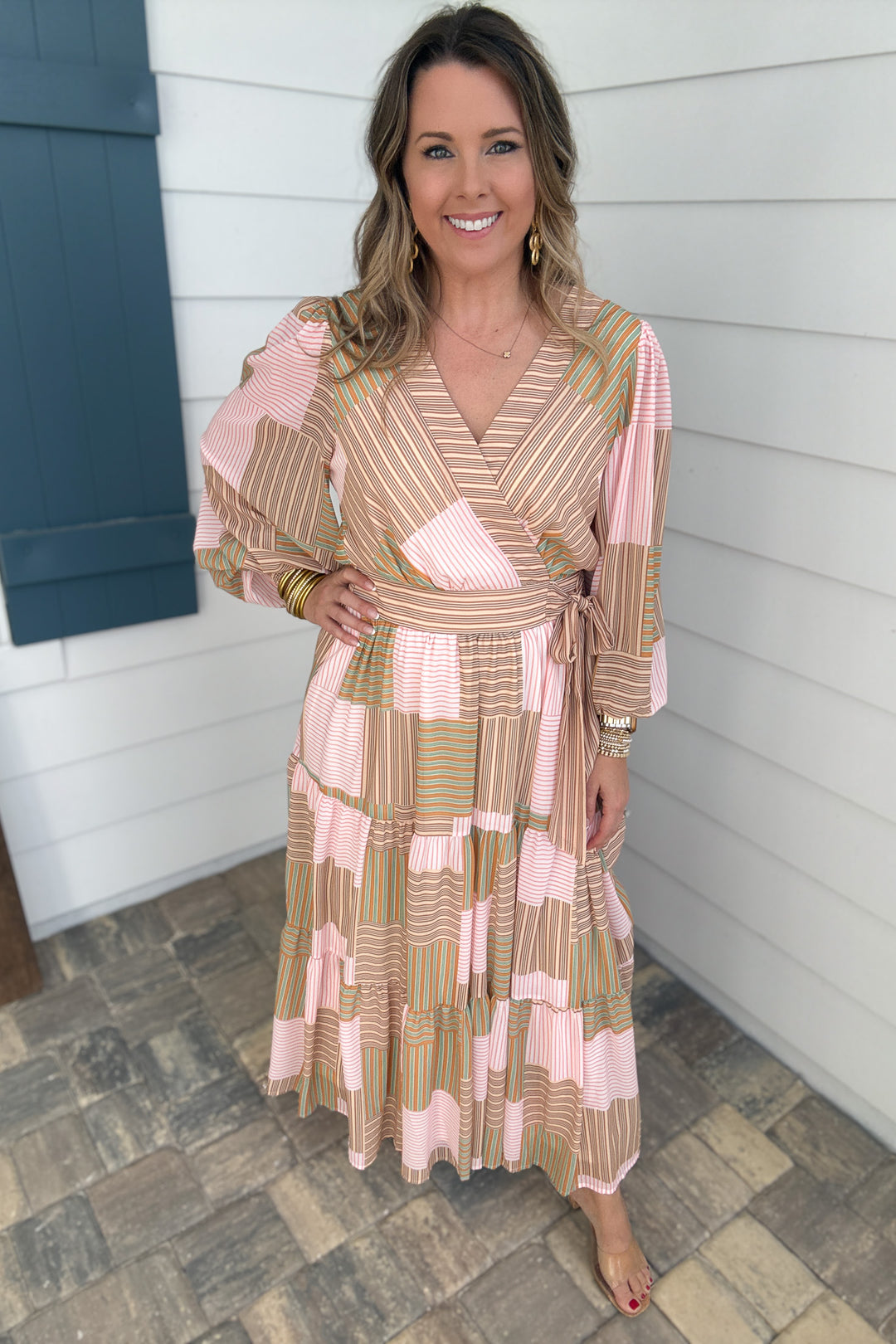 Smooth Lines Wrap Maxi Dress - B Social Boutique