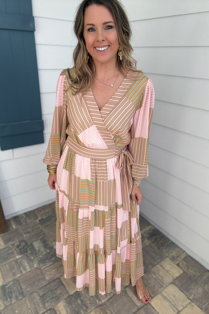 Smooth Lines Wrap Maxi Dress - B Social Boutique