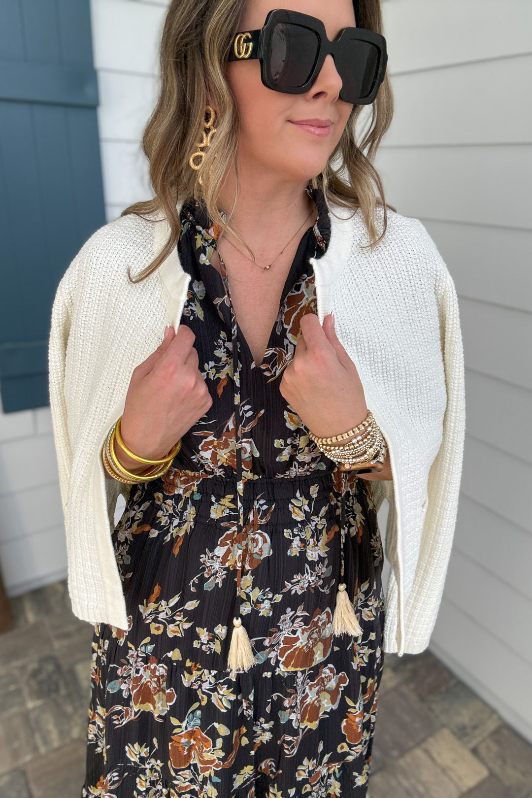 CHUNKY KNIT OPEN FRONT CARDIGAN - IVORY - B Social Boutique