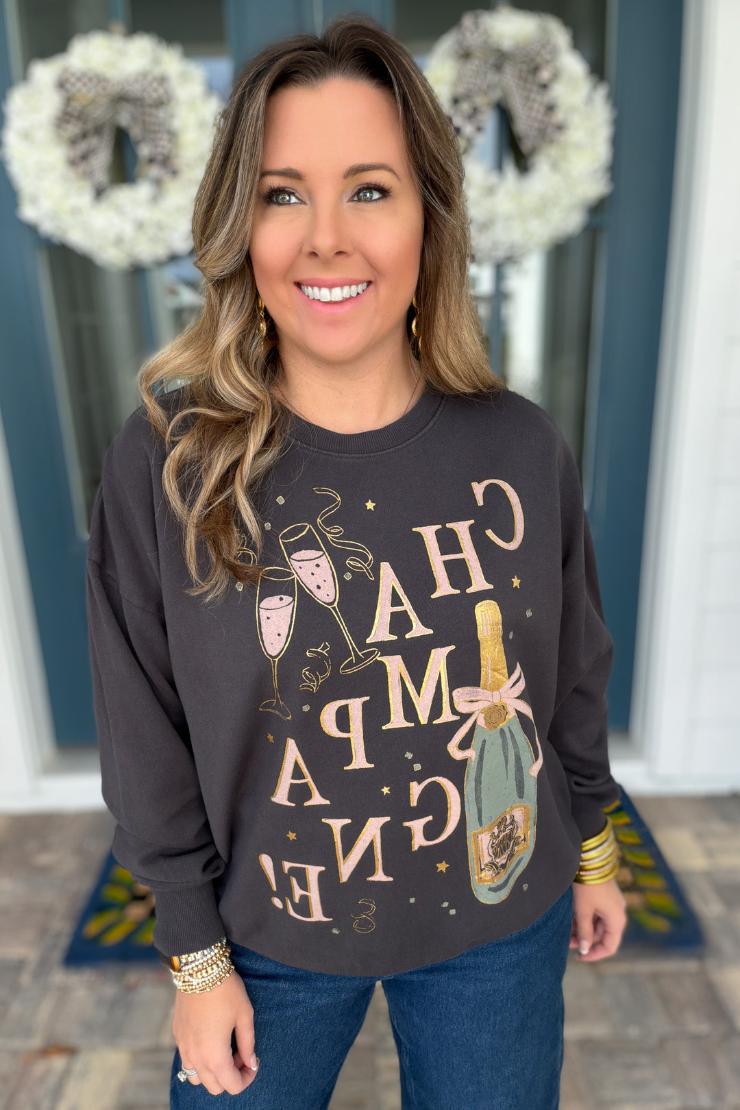 Z Supply:  Celebrate Champagne Sweatshirt
