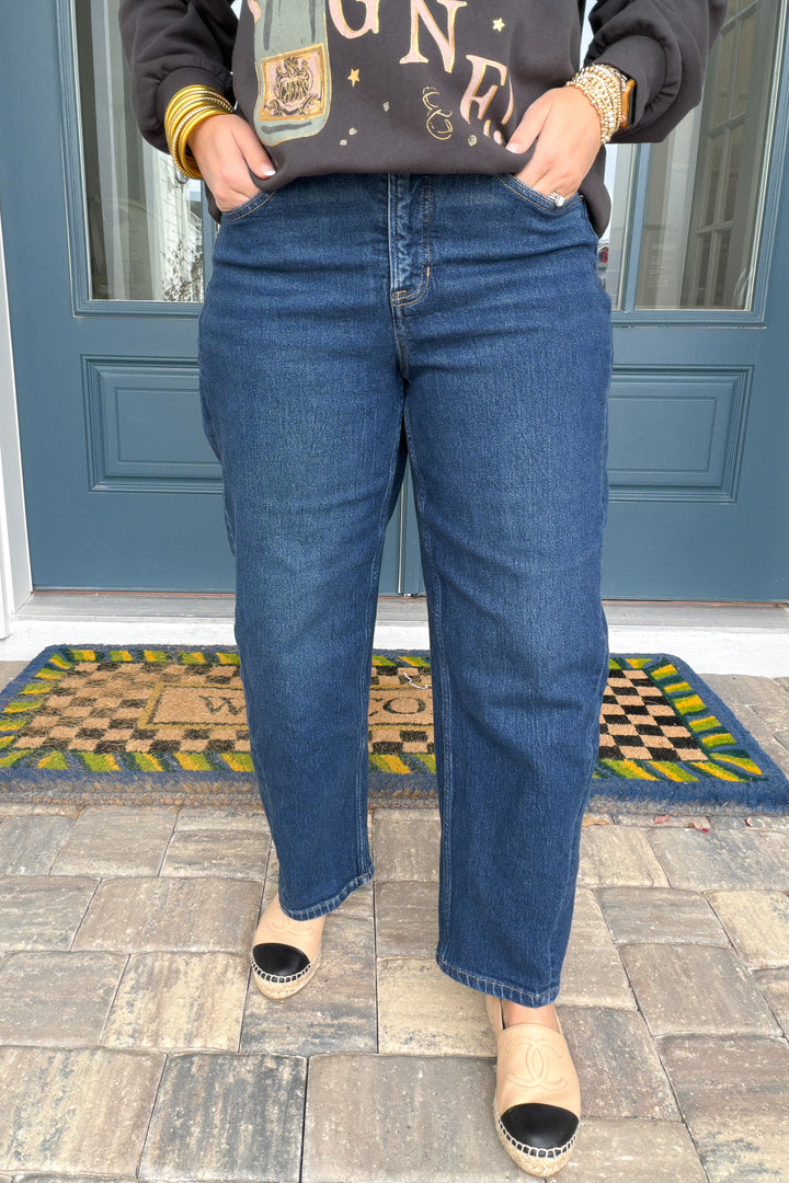 SPANXshape™ Authentic 360 Barrel Leg Jeans -Adriatic Blue