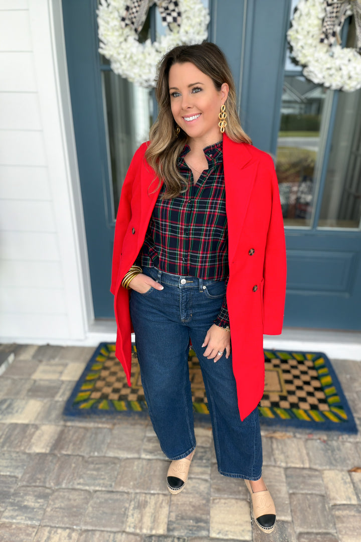 In The City Chic Peacoat - Red