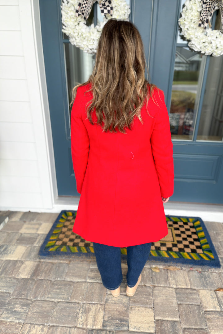 In The City Chic Peacoat - Red
