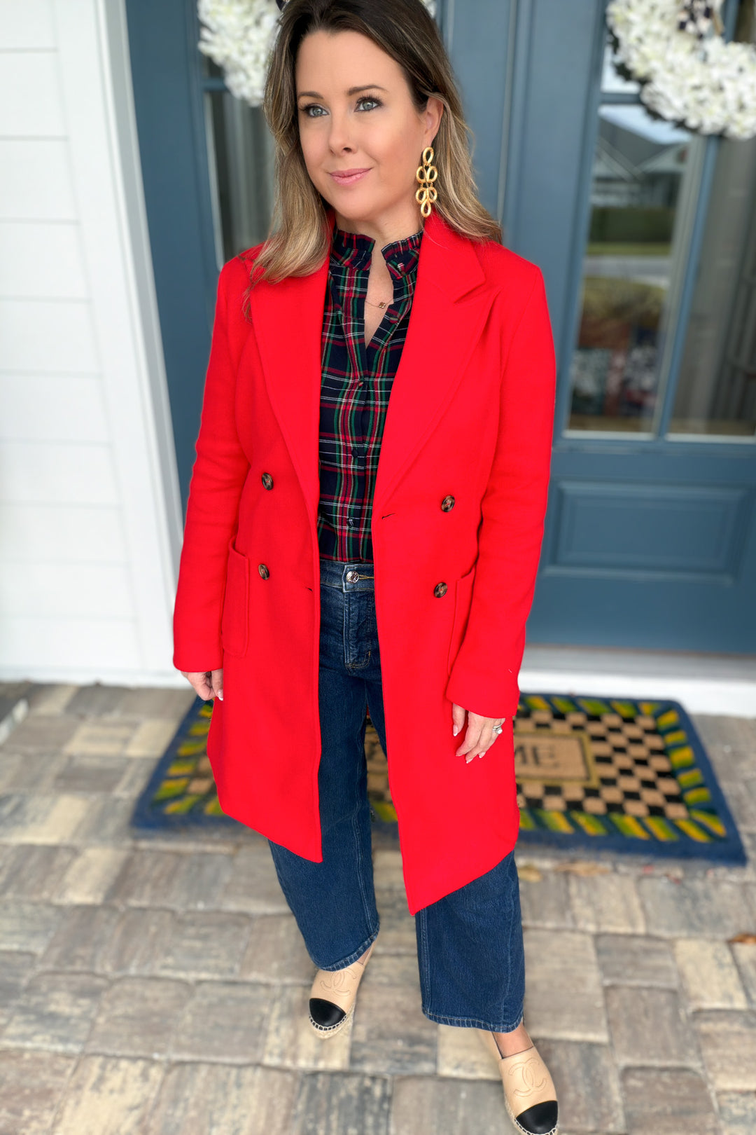 In The City Chic Peacoat - Red