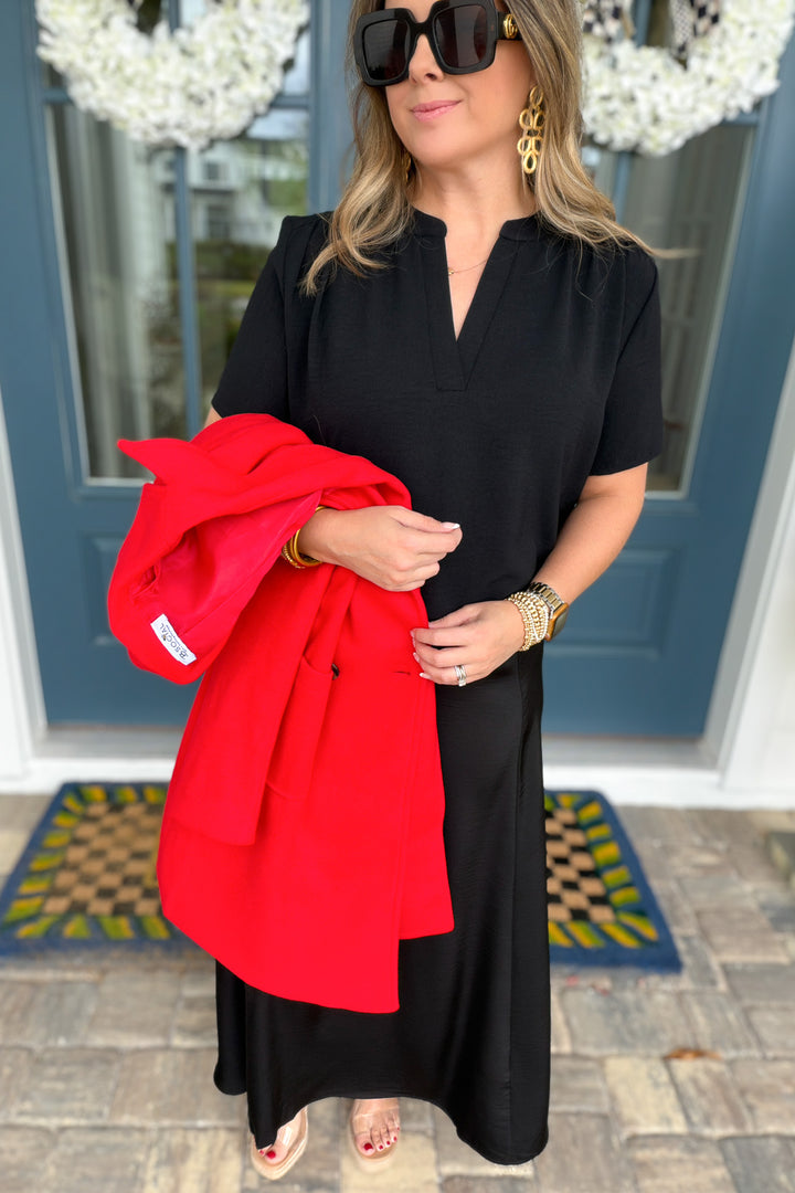 In The City Chic Peacoat - Red