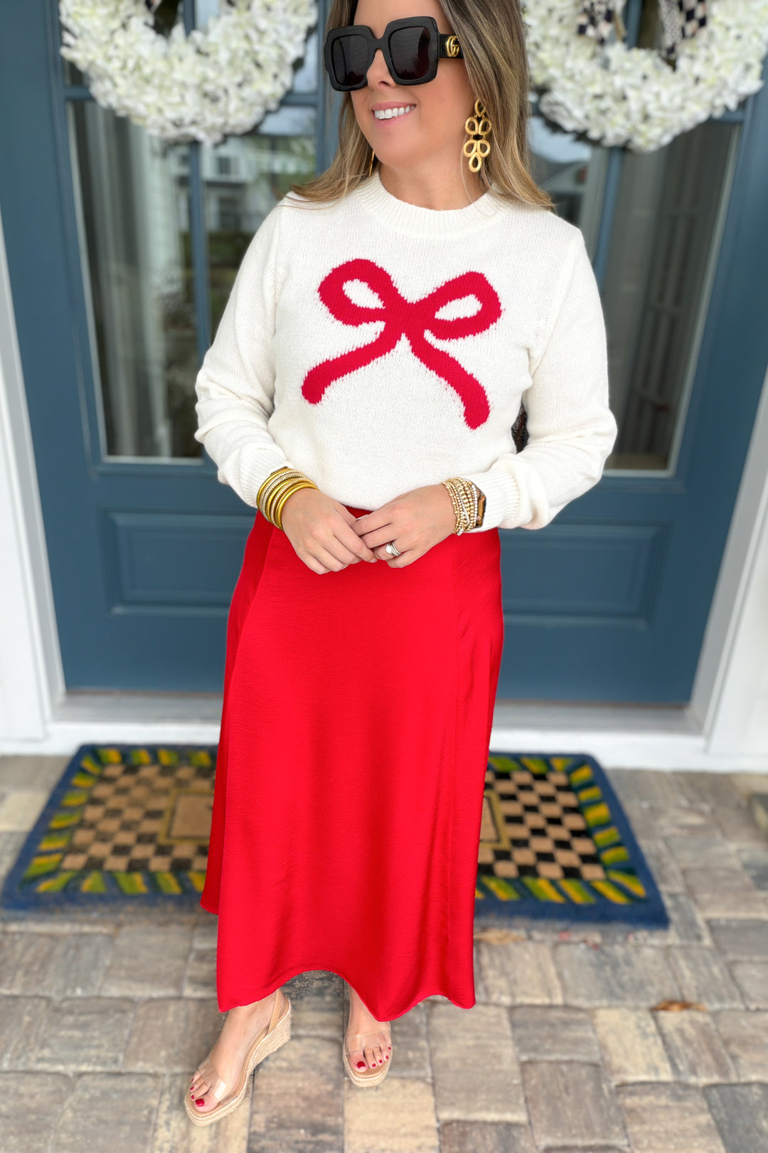 Z Supply: Northpointe Midi Skirt Festive Red