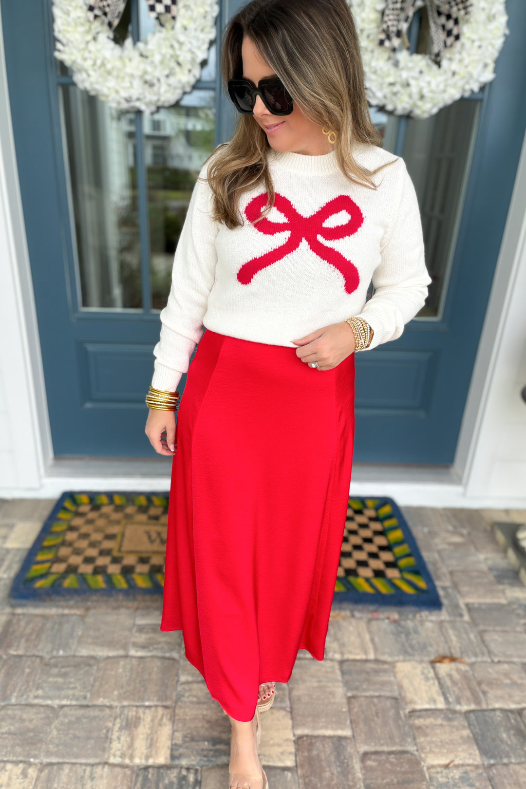 Sweet & Social Bow Sweater - Ivory