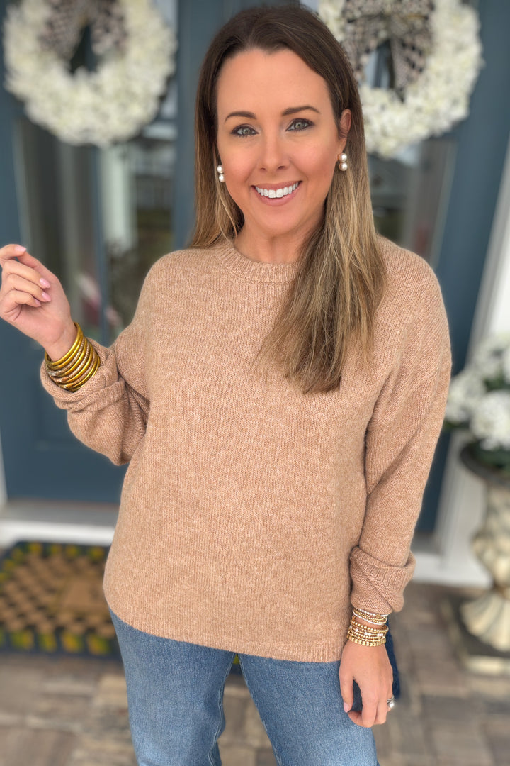 Z Supply: Snowed In Sweater -   Heathered Camel