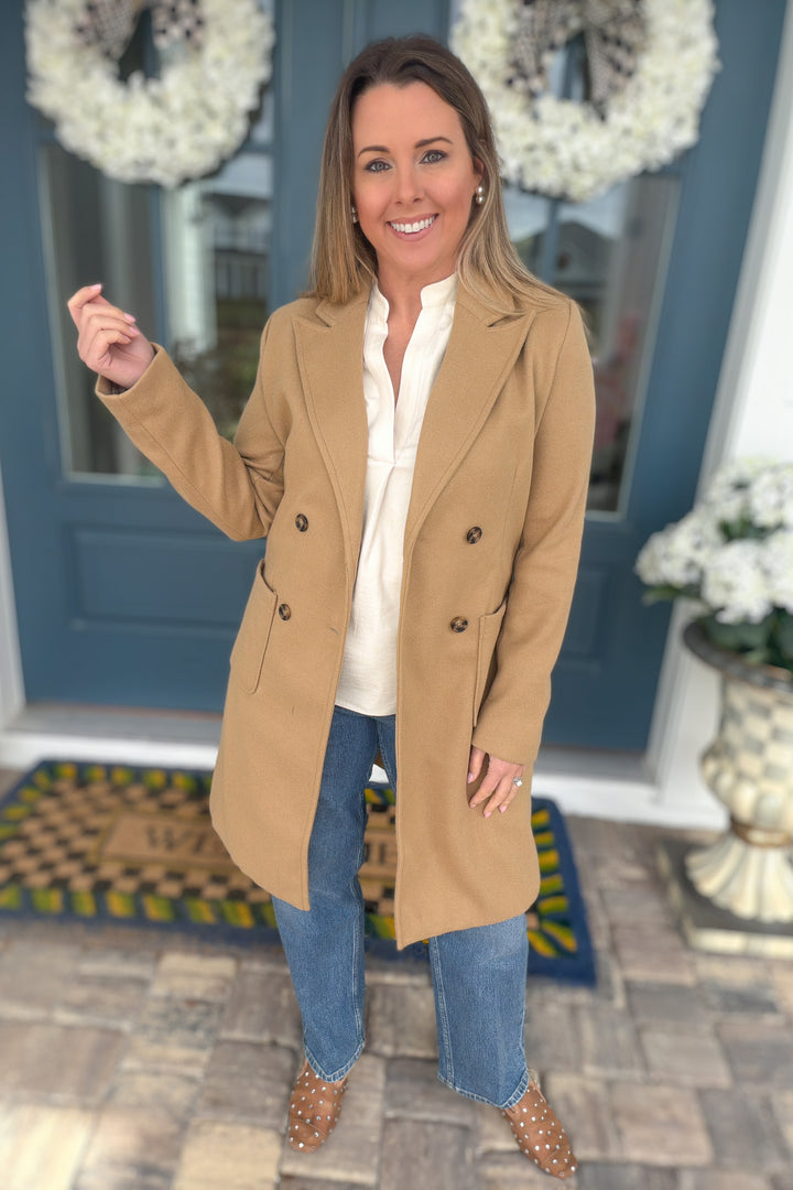 In The City Chic Peacoat - Tan