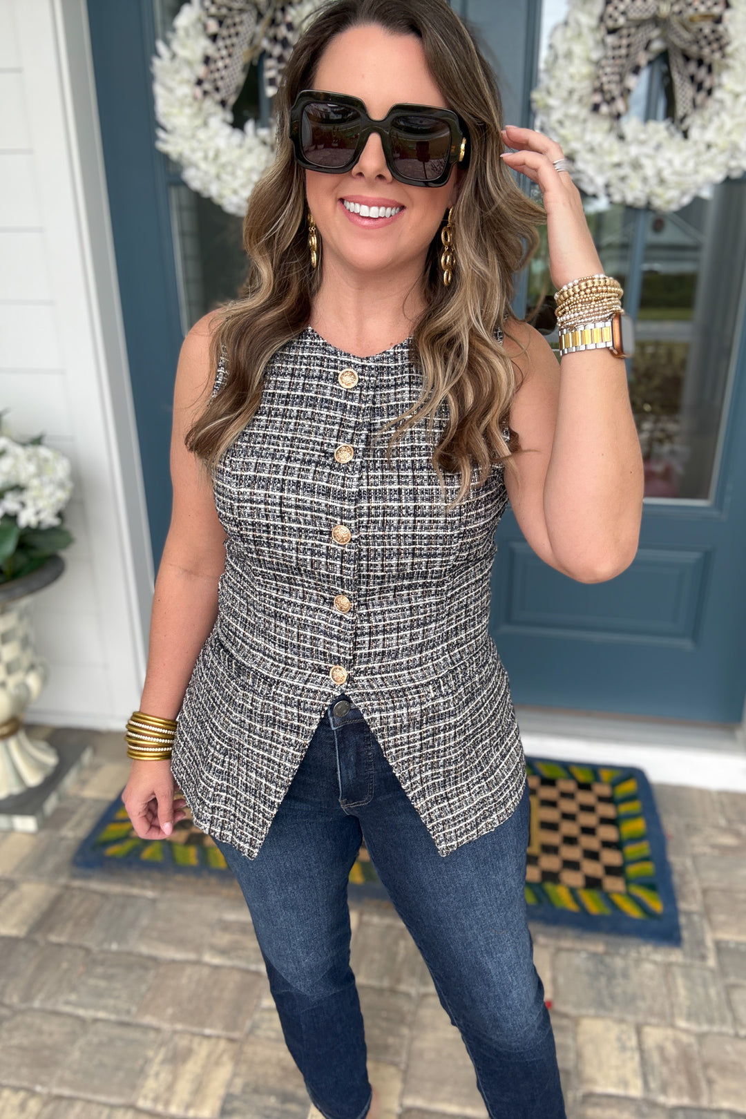 Gisella Tweed Jeanie  Vest